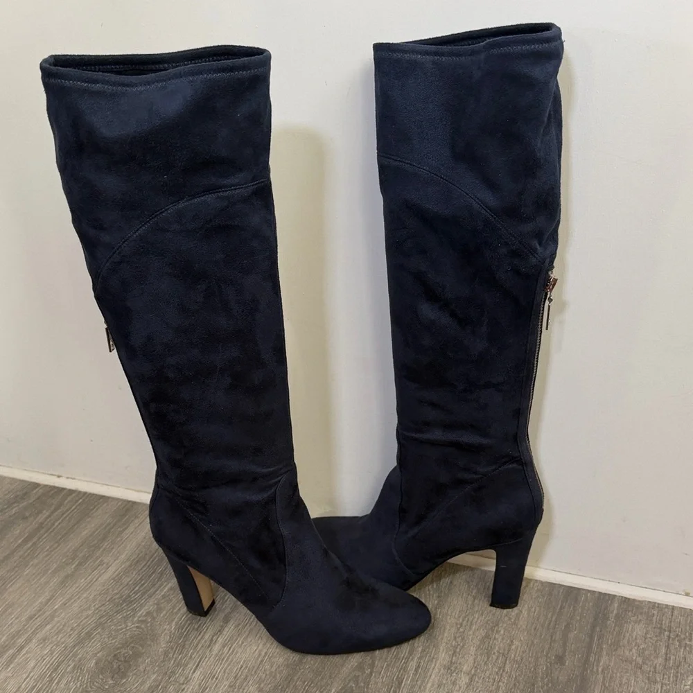 Ivanka Trump Sennet Heeled Boots, dark blue